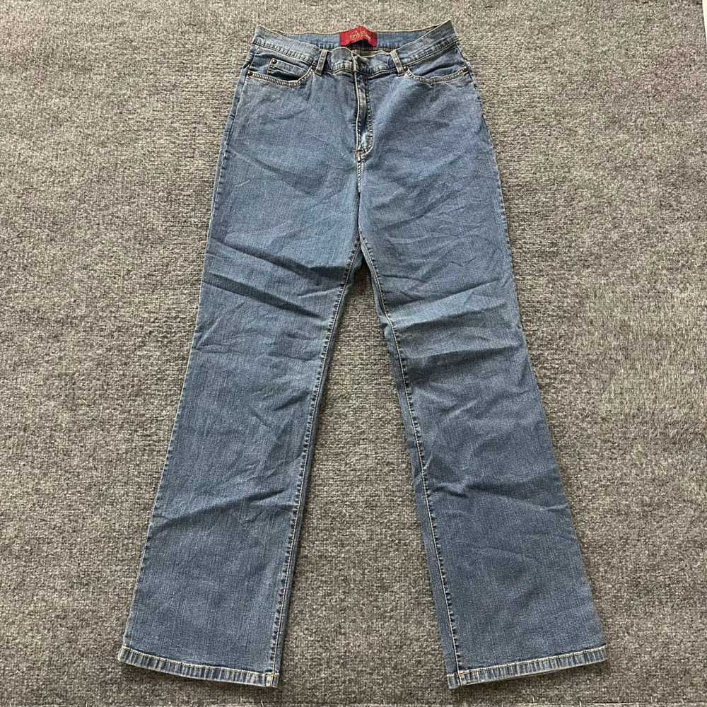 Bestow Jeans Womens Size 30 Blue Bootcut Stretch Cotton Denim Medium Wash Casual
